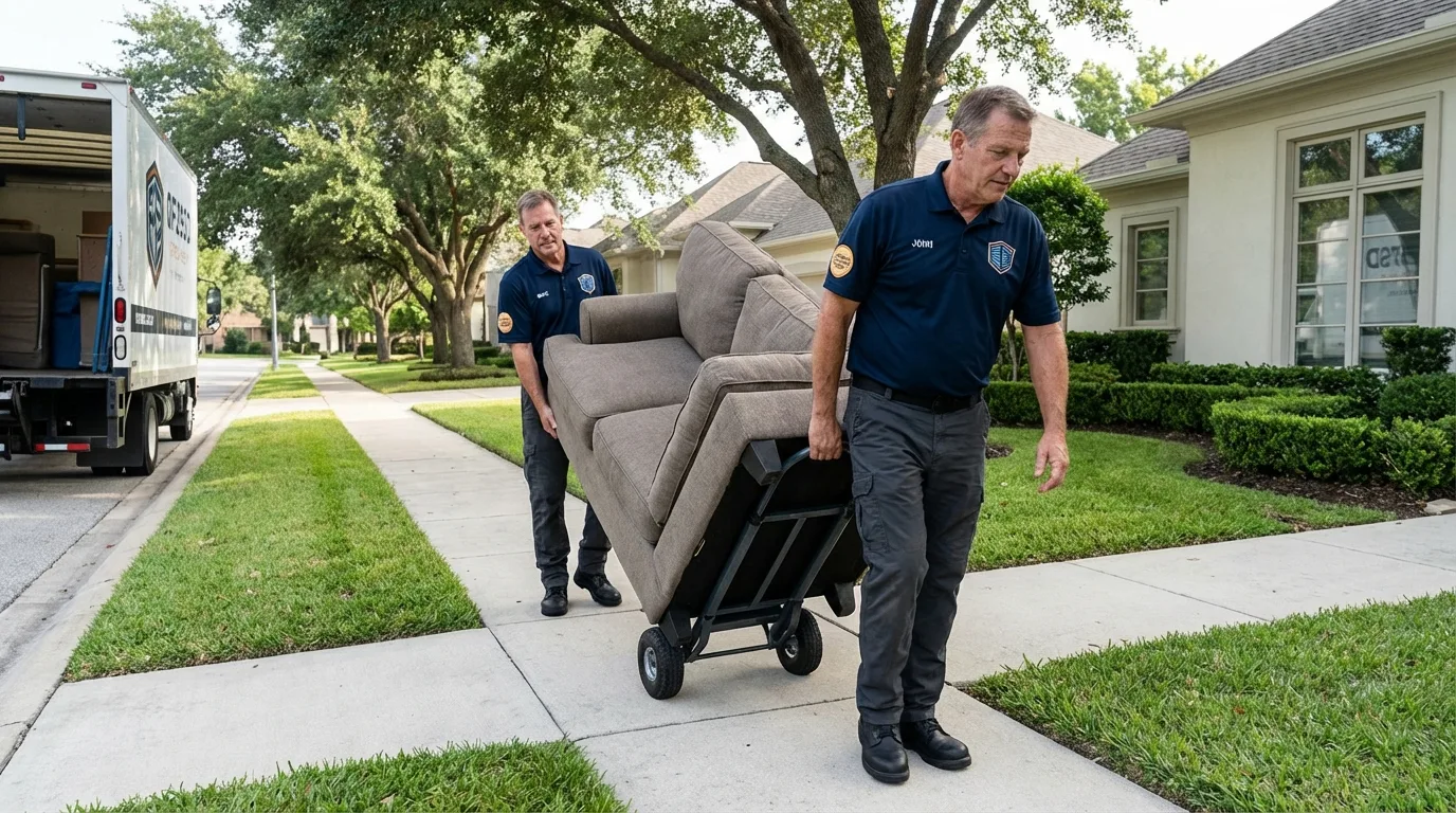 Local residential moving crew loading furniture in Lapwai, ID